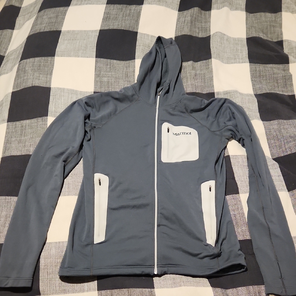 Marmot Grid Fleece Full Zip Hoodie - Large